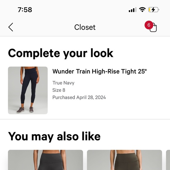 Lululemon Wunder Train Tight 25 inch True Navy 8 - Picture 2 of 4